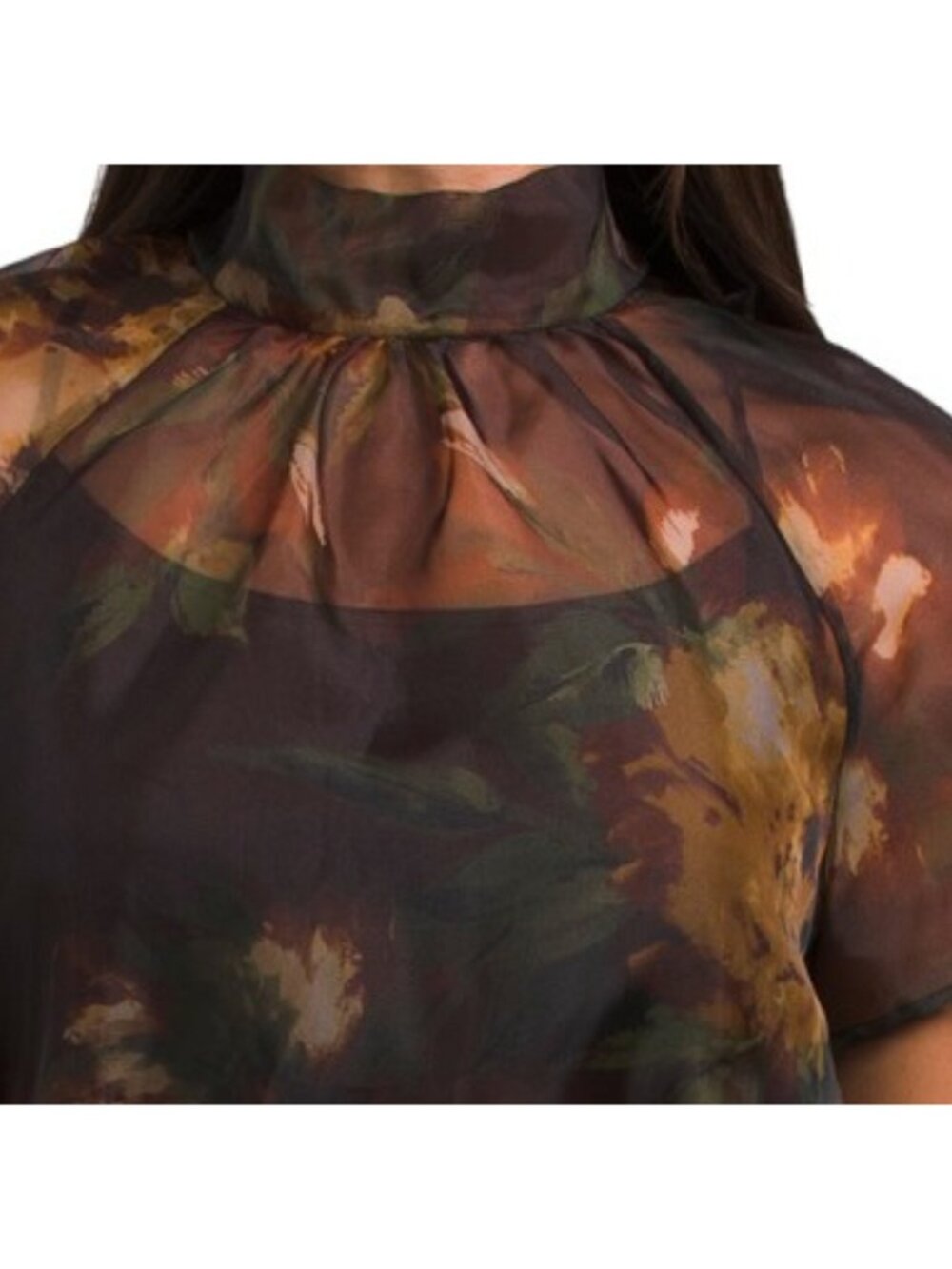 JULIA JORDAN Printed Organza Dress With Lining - Picture 3 of 5